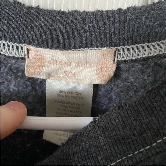 Altard State Grey Oversized Sweatshirt Size S/M - Picture 3 of 3